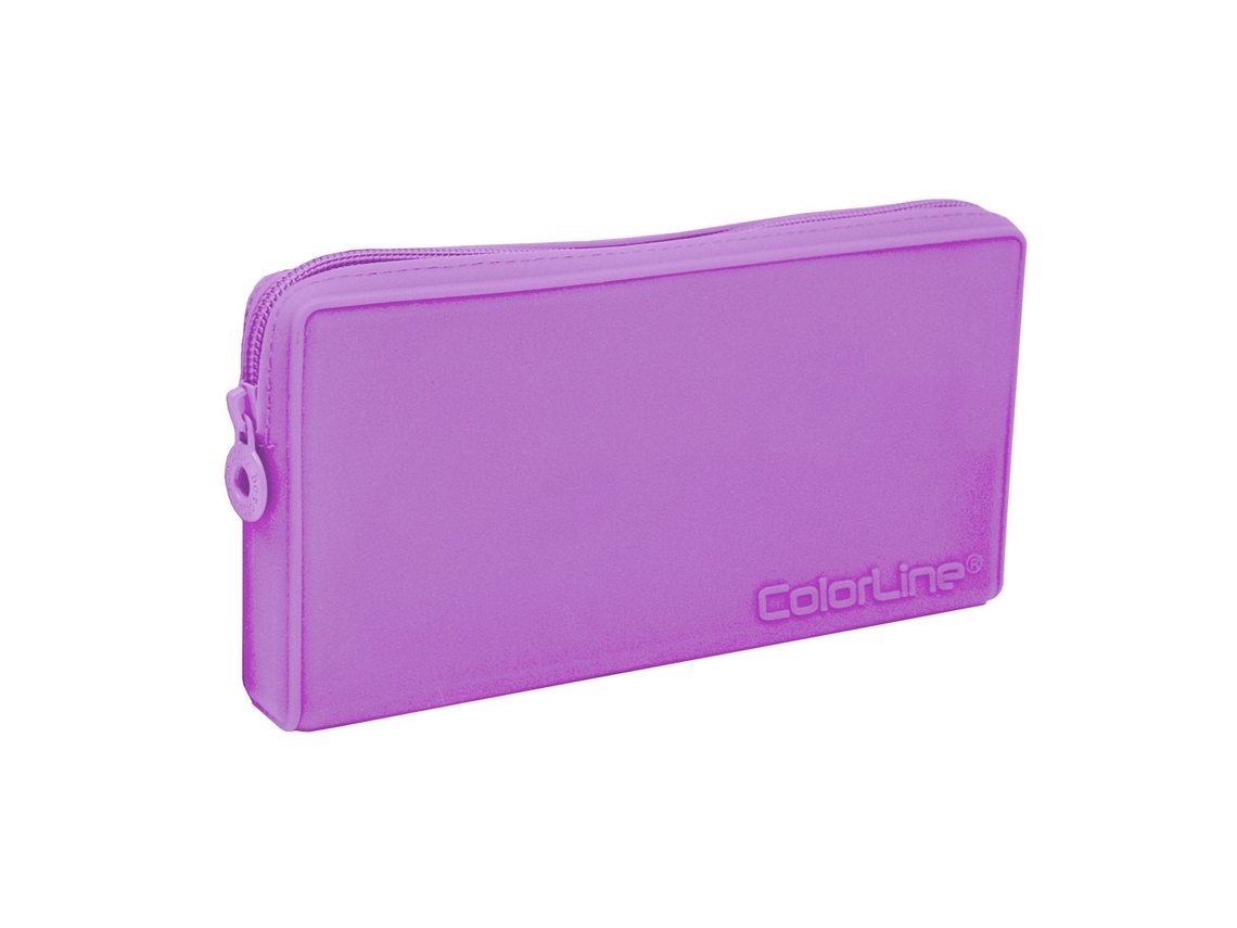 Estuche para lápices de silicona Colorline Flat Soft Touch, morado Office Box