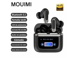 (negro) Auriculares Inalámbricos Con Pantalla Táctil, Micrófono Hd Y Altavoces Estéreo Hifi.