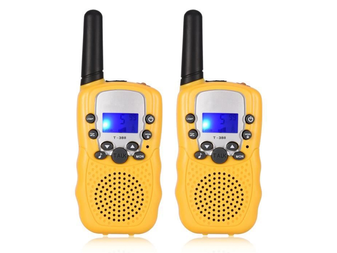 2 Walkie-talkies De Juguete Para Niños Con Alcance De 3 Km Para Actividades Al Aire Libre - Amarillo
