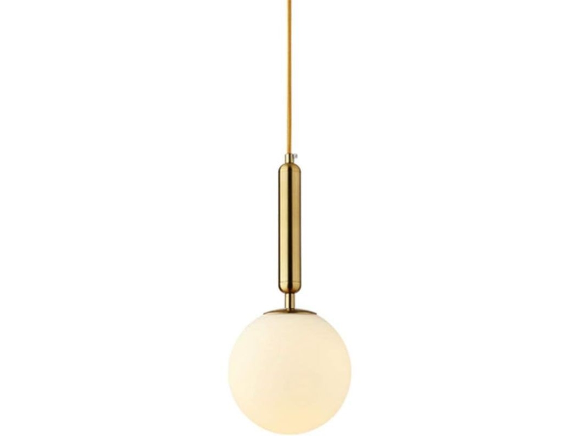 Lámpara De Araña Nórdica Moderna Y Sencilla De Cristal Blanco Mate Para Dormitorio Y Loft Con Bombilla E27.