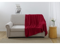 Manta Lisa de felpa larga y gruesa color burdeos 130*160cm-BOD HOME