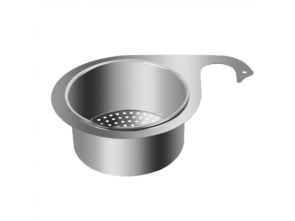 Cesta escurridora de acero inoxidable para fregadero con filtro Swan, organizador de desagüe para cocina.