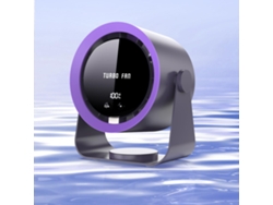 Ventilador De Sobremesa Recargable Por Usb Con Pantalla Digital, 5 Velocidades Ultrasilenciosas Y Ángulo De Inclinación De 90°.