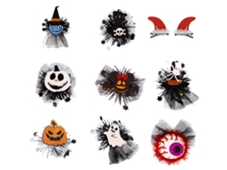 9 pinzas para el pelo de Halloween: calabaza, fantasma, bruja y araña NEVEANCE