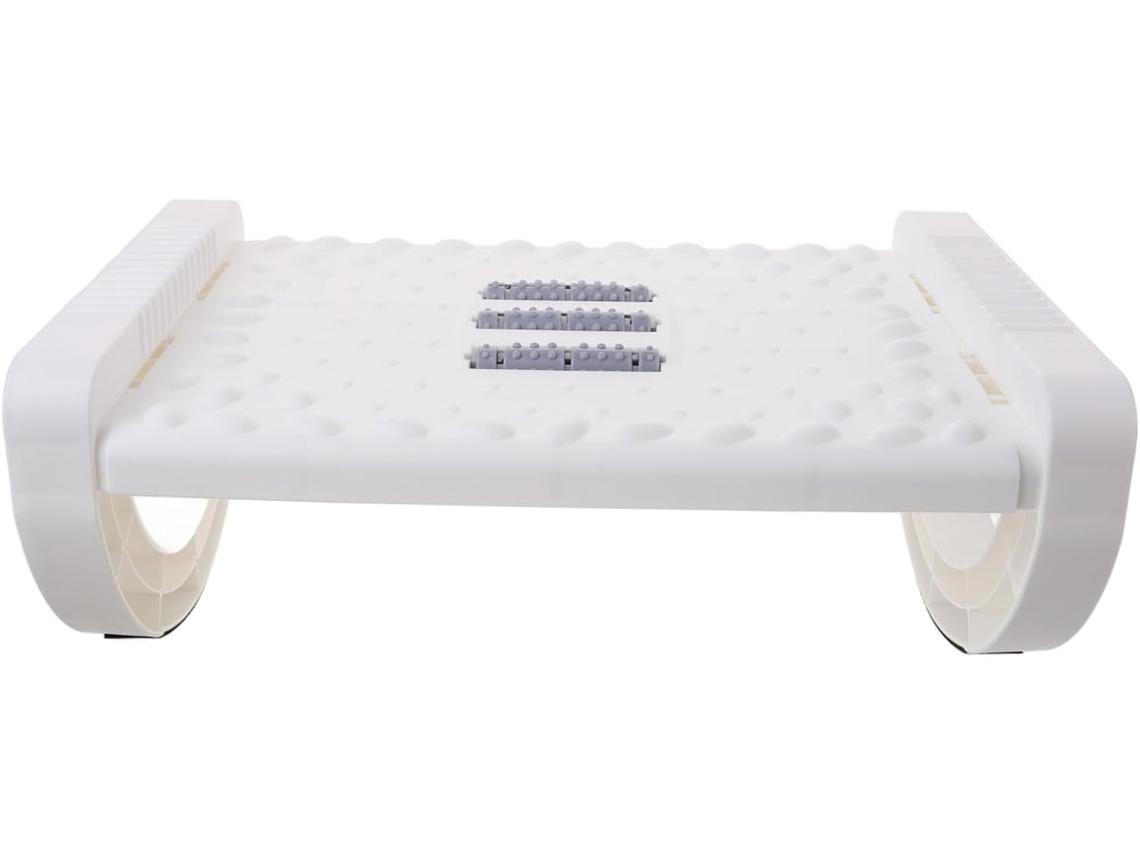 Reposapiés Ergonómico Blanco Para Debajo Del Escritorio, Antideslizante Con Textura De Masaje Para Oficina.