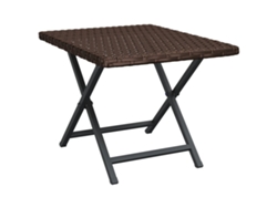 Mesa Plegable 45x35x32 Cm Mimbre Patas Marrón MAISON EXCLUSIVE