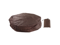 Toldo redondo para jacuzzi exterior, de tafetán de poliéster plateado, 190 % impermeable.