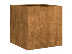 vidaXL Jardinera oxidada 40x40x40 cm acero corten