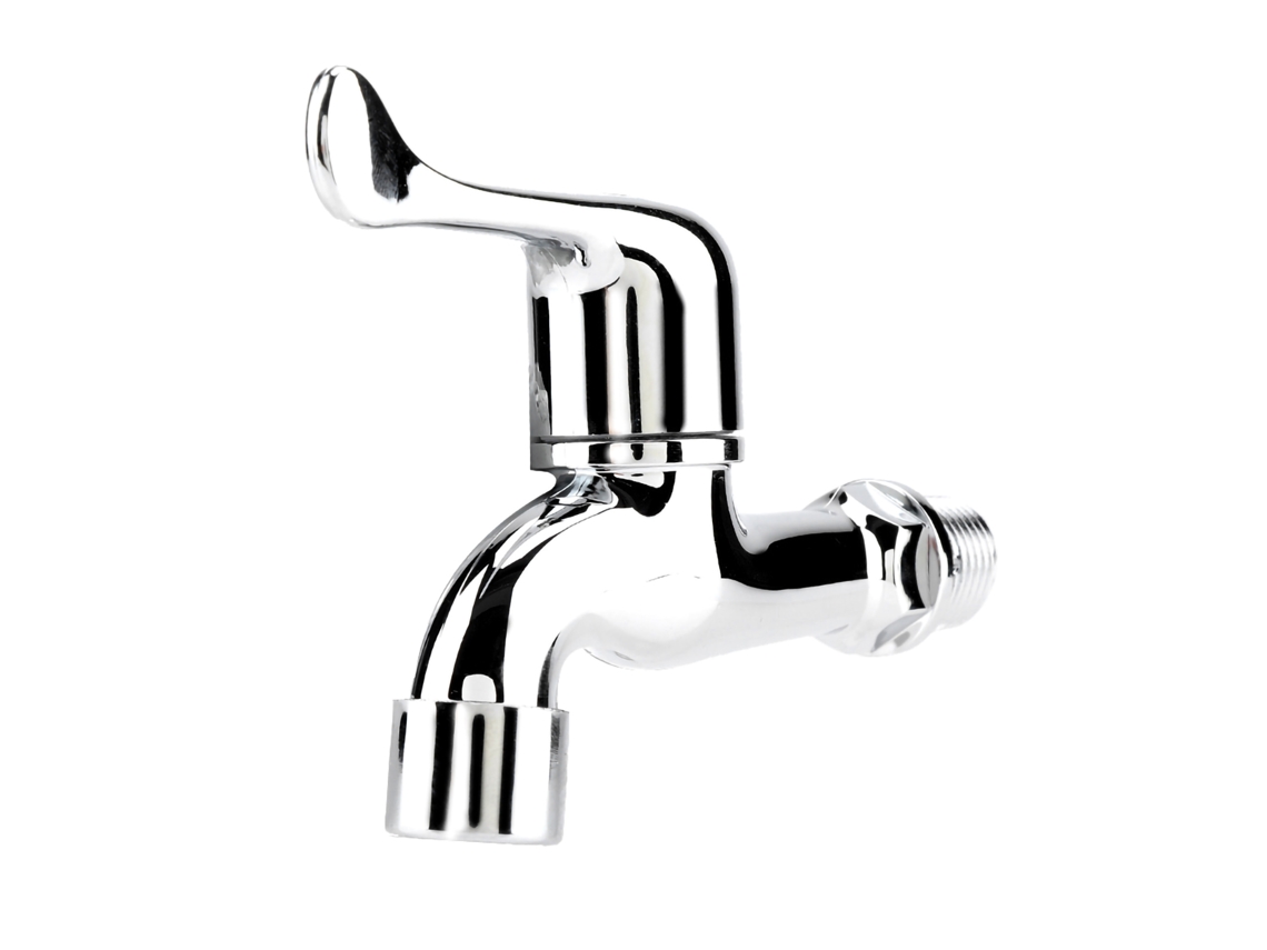 Grifo De Plástico Para Lavabo De Lavadora, Baño, Con Caño Y Manija Individuales 1