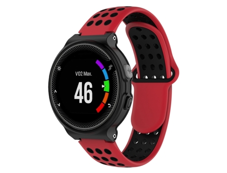 Correa Smartwatch para Garmin Forerunner 220 / 230 / 235 / 630 / 620 / 735xt Silicona (Negro Rojo)