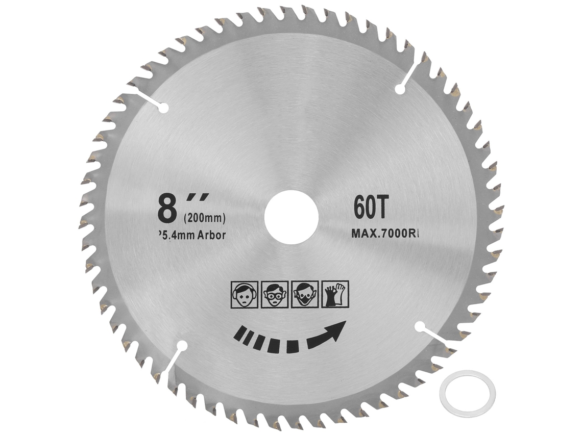 8 Hojas De Sierra Circular De 60 Dientes Y 200 Mm Para Madera, De Carburo De Cemento, Para Un Corte Suave Y Duradero.