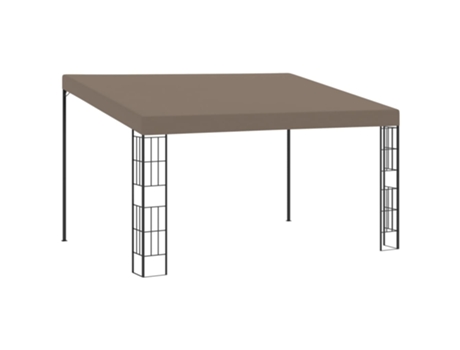 MAISON EXCLUSIVE Cenador con montaje en la pared gris taupe 4x3 m