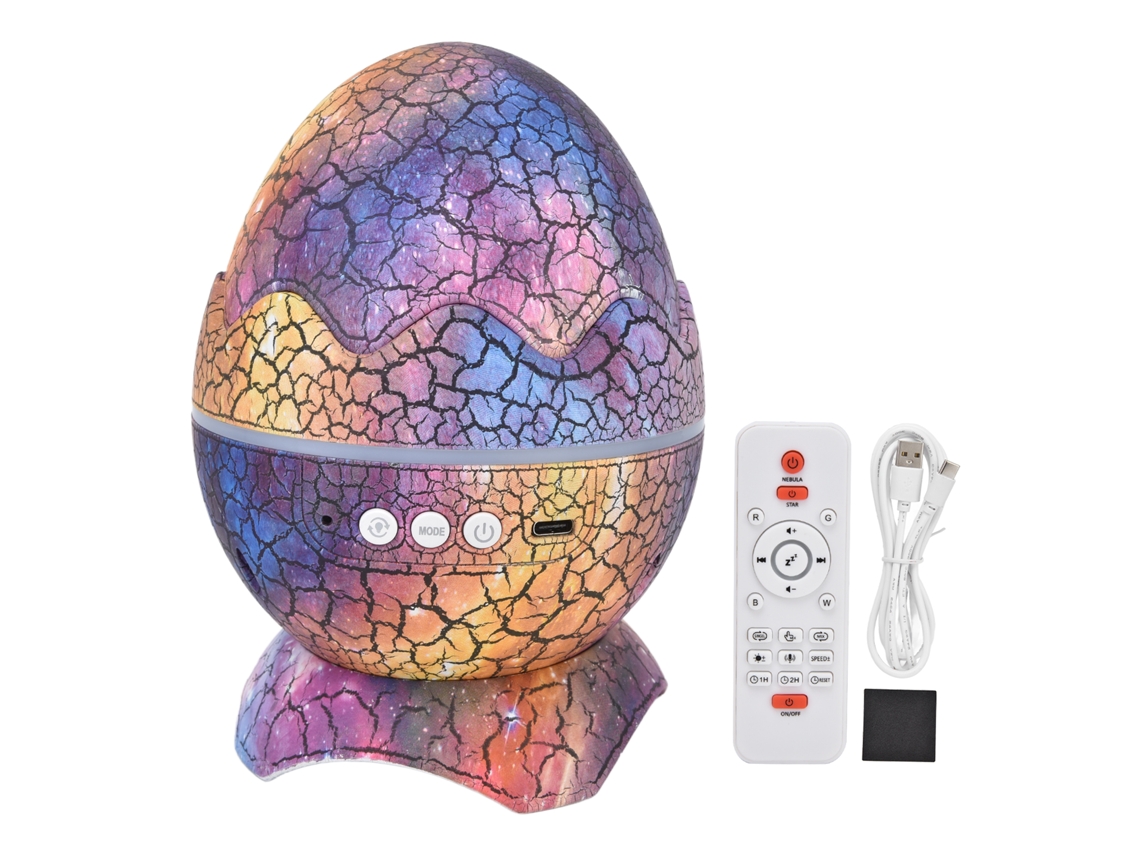 Proyector De Estrellas Con Forma De Huevo De Dinosaurio, Luz Nocturna Con Control Remoto Bluetooth Y Ángulo Ajustable.