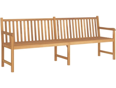 Banco de jardín VIDAXL Marrón Teca (228x62.5x90 cm)