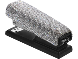 Grapadora Portátil De Hierro Brillante Con Diamantes De Imitación, Compacta Y Práctica, Para La Oficina Y El Hogar.