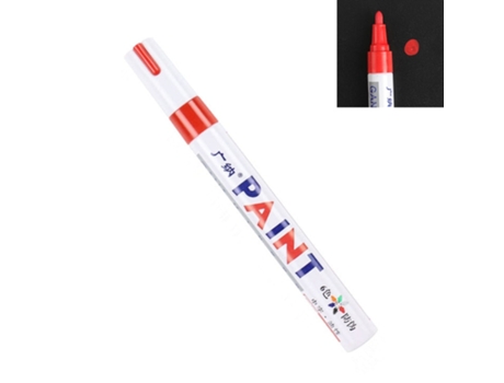 Rotulador de Tinta Permanente de Caucho Resistente al Agua 1Pç SLOWMOOSE (Vermelho)