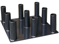 Soporte SOFTEE Vertical Olympic Bar Holder (Plateado)