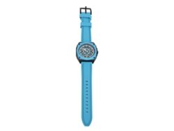 Reloj De Cuarzo Multifuncional Para Hombre, Resistente Al Agua, Cronógrafo, Correa De Silicona Azul.