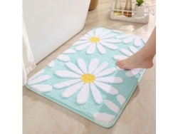 Alfombrilla De Baño Con Diseño De Margaritas Esponjosas, Alfombrilla Verde Con Diseño De Dibujos Animados Para El Baño, Dvm Home