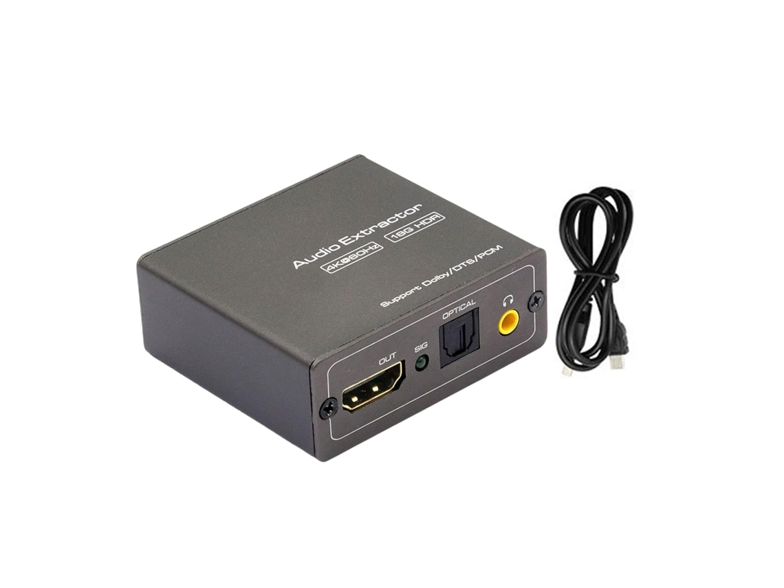 Extractor De Oídos Para Hdtv 4k 60hz Con 3 Salidas De 5 Mm, Ideal Para Jugadores Y Adaptadores De Juegos.