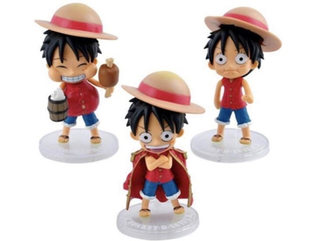 Set de Figuras OEM One Piece: Luffy (3 unidades - 10 cm)