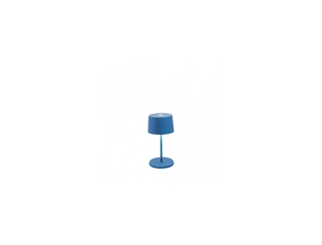 Lámpara de mesa LED Olivia pro mini capri azul, recargable y regulable ZAFFERANO