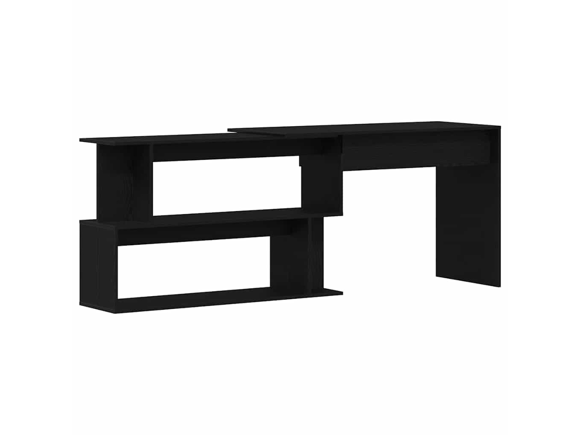 Mesa | Escritorio Roble negro 200 x 50 x 76 cm Madera tratada