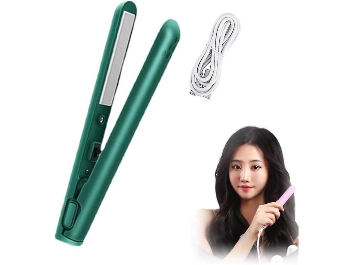 Mini Plancha De Pelo 2 En 1, Recargable Por Usb, Diseño Portátil, Para Cabello Corto Y Largo, Resistente Al Calor Y Duradera.