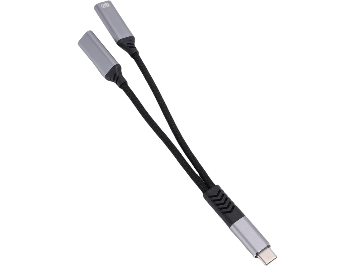 Auriculares Usb-c Y Conector Macho A Doble Hembra Tipo C Con Salida De 32 Bits Y 384 Khz, Compatible Con
