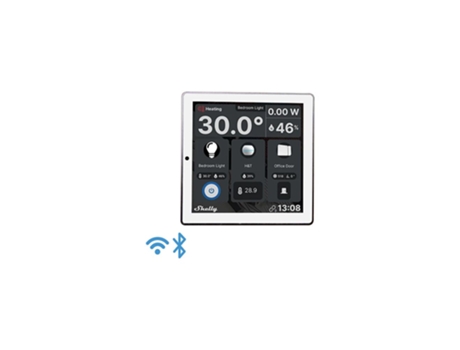 Pantalla Táctil Pantalla de Pared Multifuncional Android de 4'' con Relé Wifi y Bluetooth Pantalla de Pared Blanca SHELLY