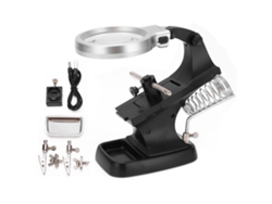 Lupa De Mesa Th-7023b Con Luz Led De Alta Definición Para Lectura Y Reparación.