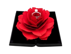 Caja Sorpresa De Oro Rosa Para Guardar Joyas, San Valentín, Compromiso, Boda, Regalo Negro
