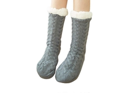 Calcetines de invierno para mujer, suaves, mullidos, tiernos y acogedores, hechos de vellón, gruesos, cómodos y antideslizantes, perfectos para pares.