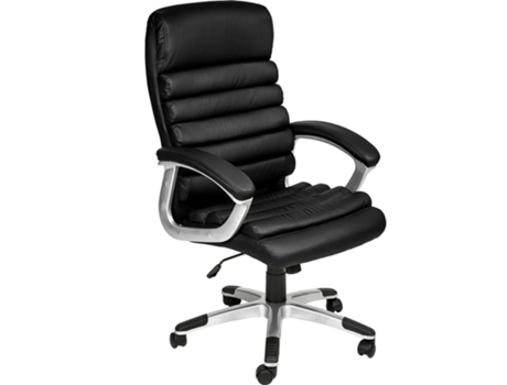 Silla De Oficina Paul TECTAKE (Negro - Piel Sintética - 60 X 66 X 124 cm)