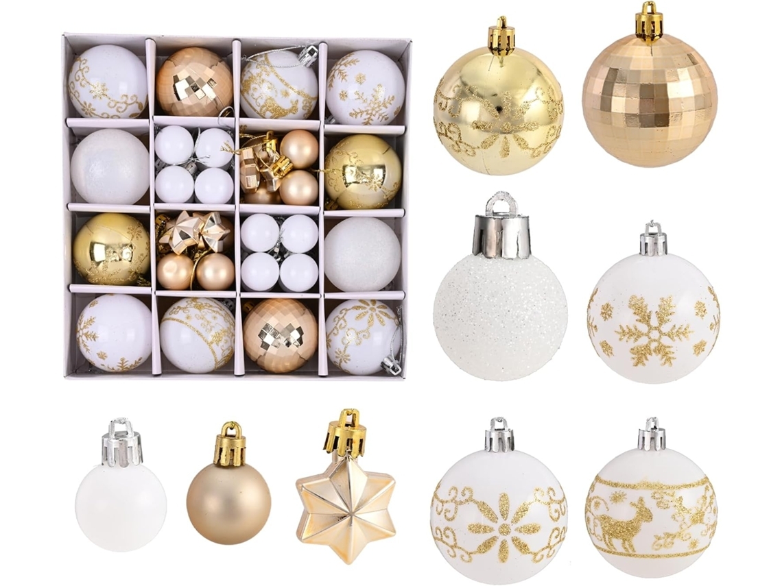 Un Juego De 44 Adornos Navideños Ergonómicos, Perfectos Para Decorar Tu Árbol De Navidad, Pero También Aptos Para El Uso Diario.