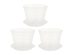 Malla Macetas Transparentes para Orquídeas