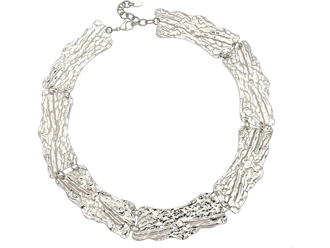 Collar Moderno De Varias Capas Con Acabado Galvanizado, Longitud De Cadena Ajustable Para Diferentes Conjuntos.