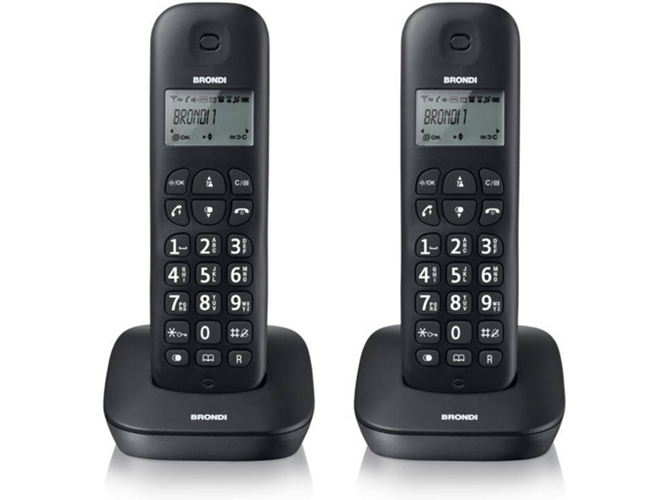 Teléfono Fijo BRONDI Gala Twin Negro