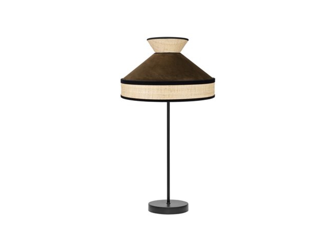 Lámpara de mesa Alto Fabrizio 1xe27 Natural/marrón 61x30x30 cm Fabrilamp