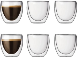 Conjunto de 6 Vasos BODUM Pavinaâ 970736 (Vidrio - 0.08l)