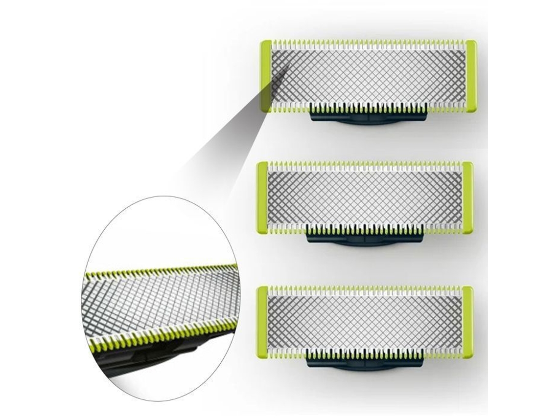 Cuchillas de afeitar Inn (3 unidades), afeitado preciso y suave, recambios fáciles de usar para hombres, afeitado en seco y húmedo Qp230/50 Innovtec