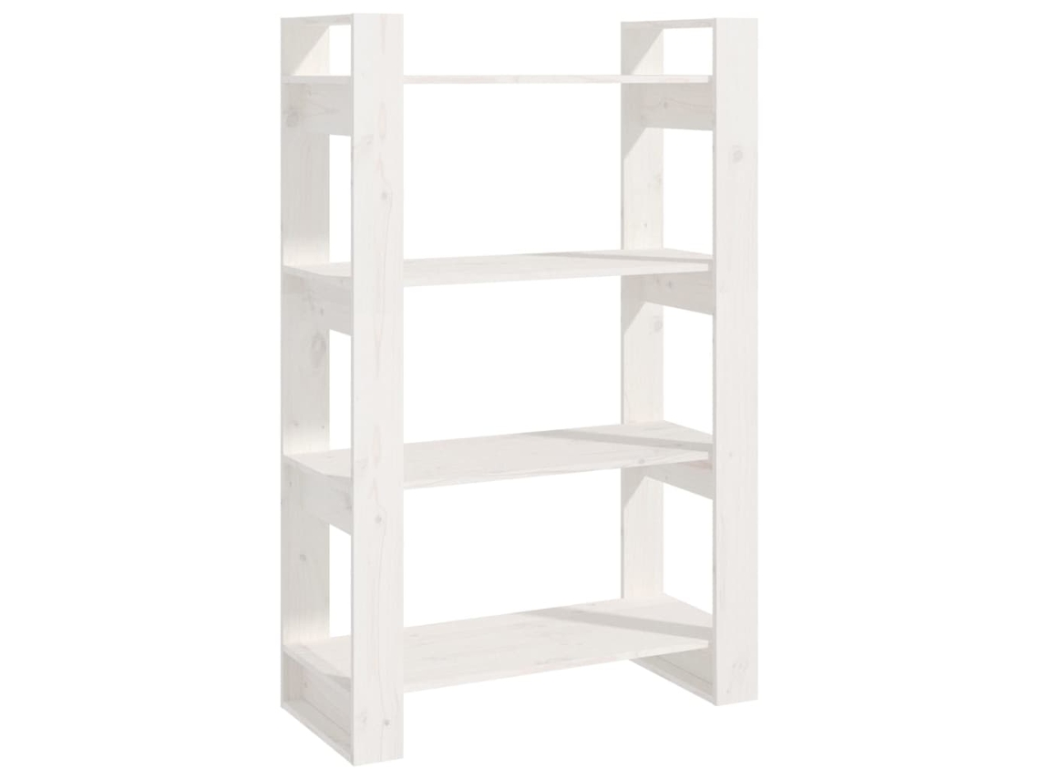 Librería/mampara MAISON EXCLUSIVE en madera maciza de pino blanco (80x35x125 cm)