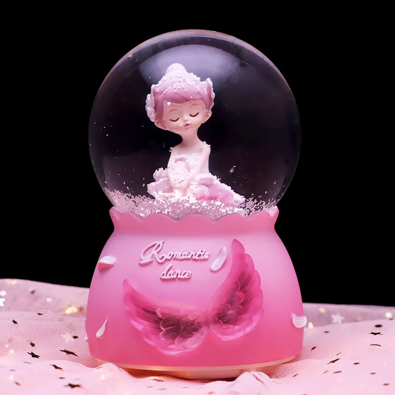 (estilo 14) Caja De Música Con Bola De Cristal De Bailarina, Regalo De San Valentín