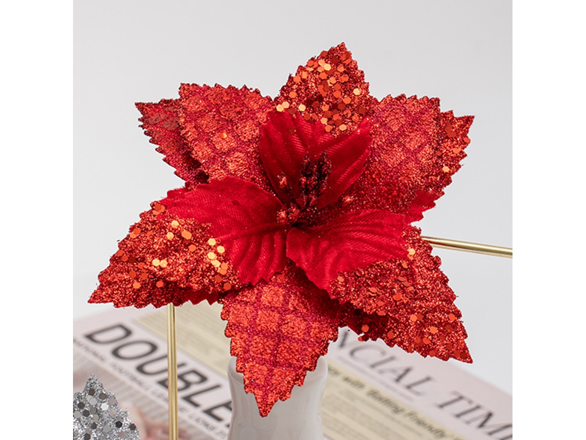Flor de Pascua con tallo retráctil y forma de pétalo.