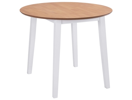 MAISON EXCLUSIVE Mesa de alas abatibles redonda MDF blanca