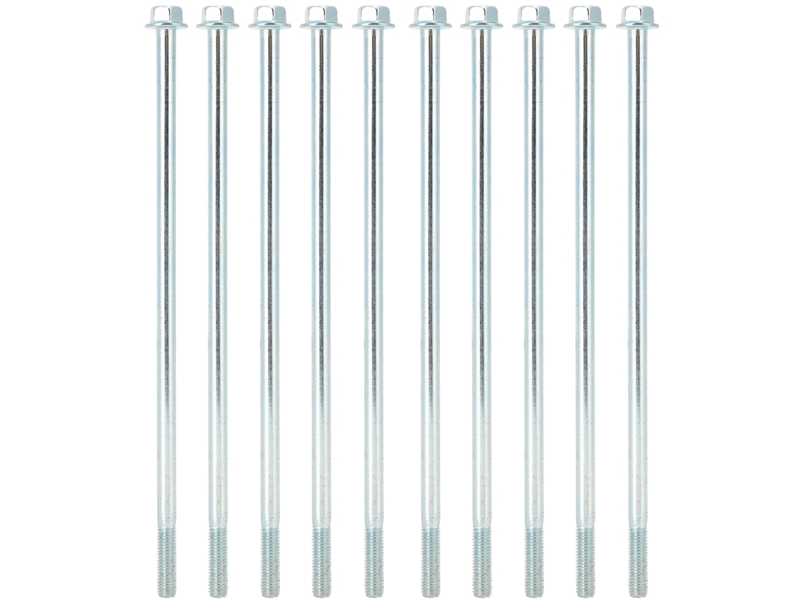 Kit de 10 tornillos M8x230 con brida hexagonal para motores y generadores CHABERLU
