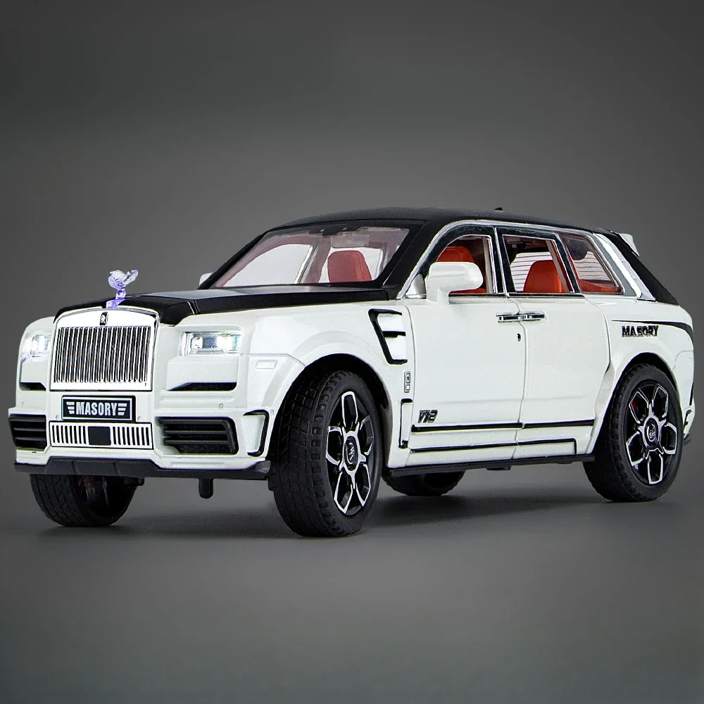 (Blanco Culinario) 1:24 - Coche en miniatura - Carrocería de aleación - Sonido y luz simulados