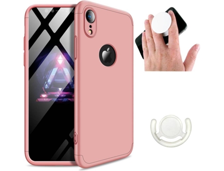 Carcasa + Soporte + Popsocket iPhone XR Slim armor 360º