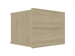 Mesa de Cabeceira LOVELY HOME Mesinha 40X30X30 Cm Contraplacado Carvalho Sonoma