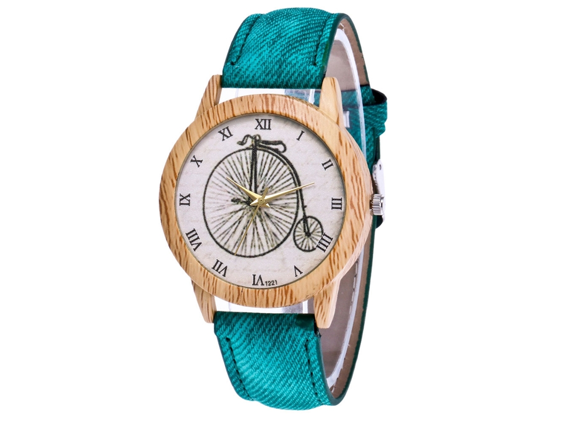 Reloj De Pulsera De Cuarzo Zhoulianfa Con Correa De Lona Y Números Romanos (verde)